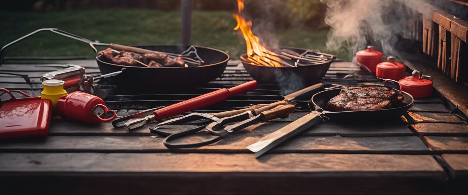 Barbecue tools and safety gear