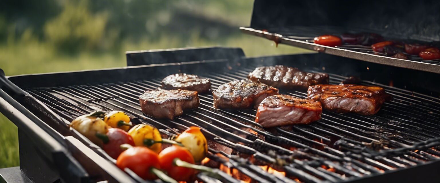 BBQ sauce and marinades on the grill